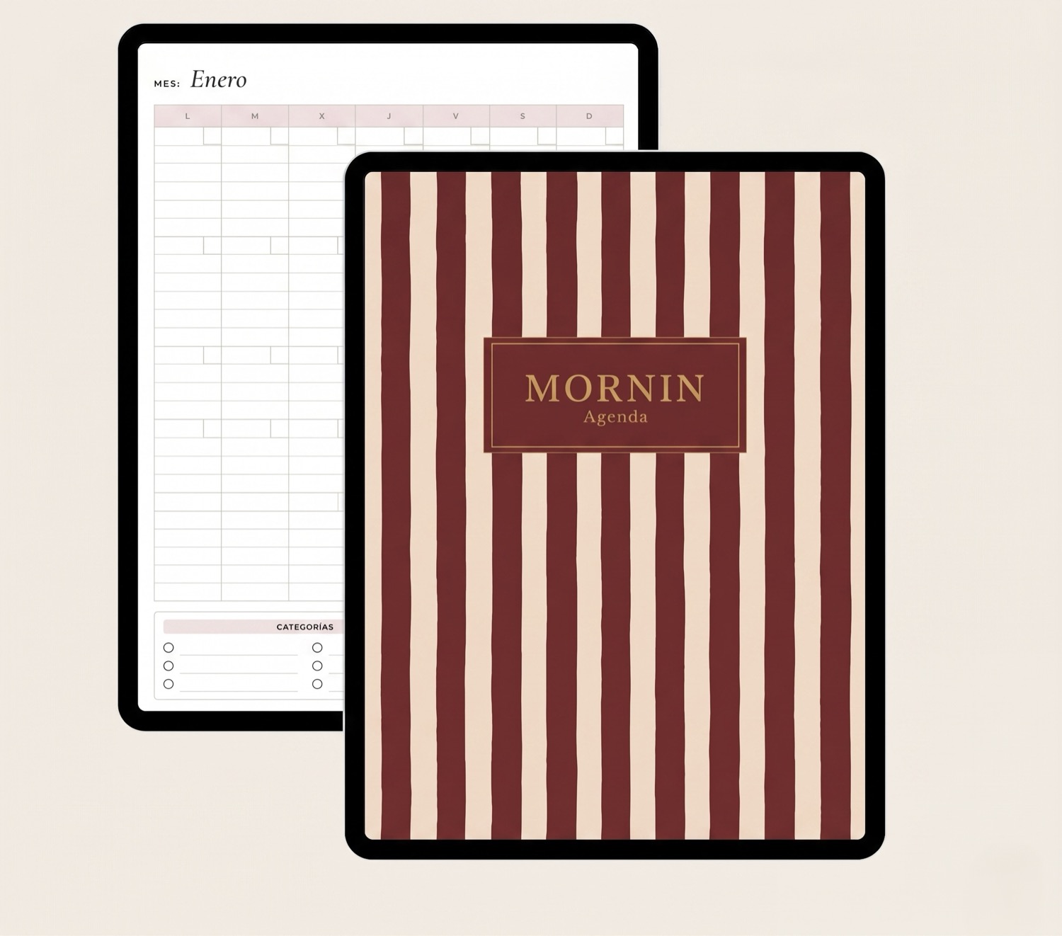 Agenda Digital — Portada y vista mensual